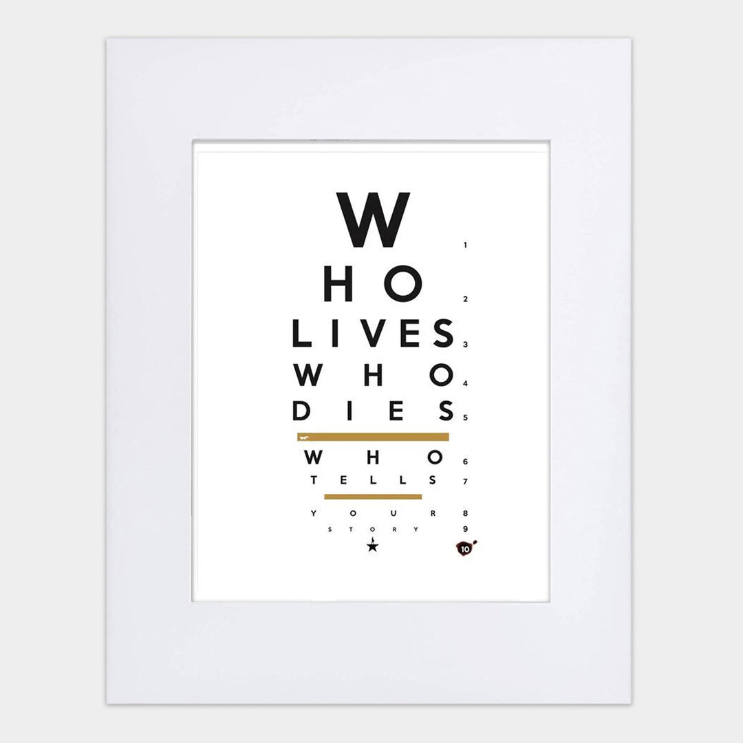 Dueler Eye Chart 8"x 10" Art Print