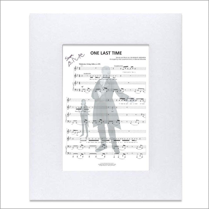 Hamilton "One Last Time" 8"x10" Music Sheet