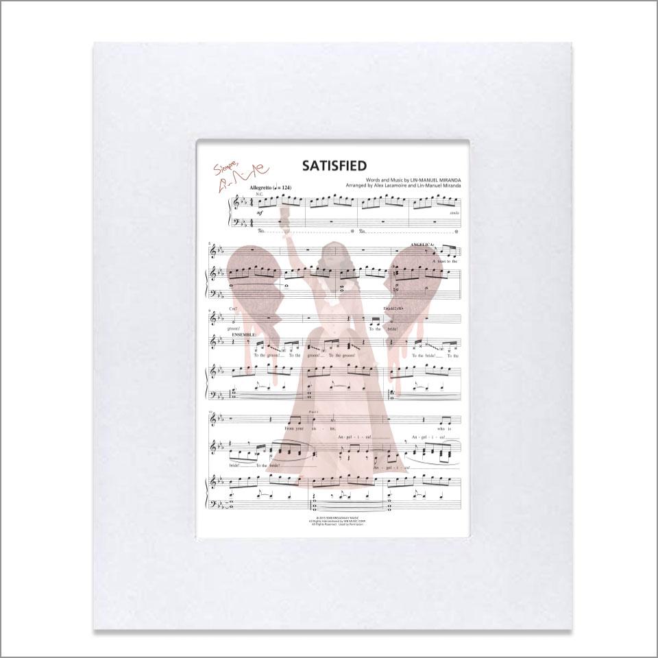 Hamilton "Satisfied" 8"x10" Music Sheet