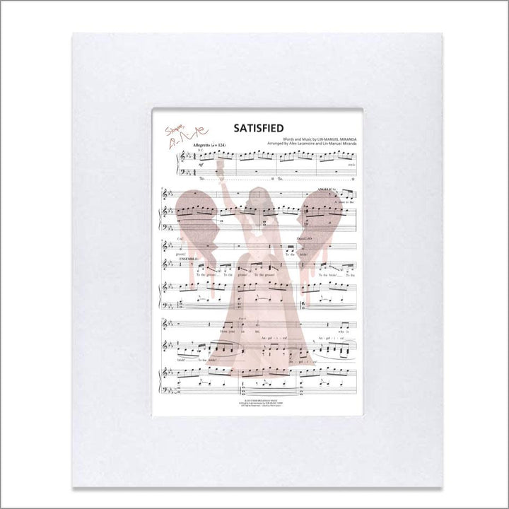 Hamilton "Satisfied" 8"x10" Music Sheet