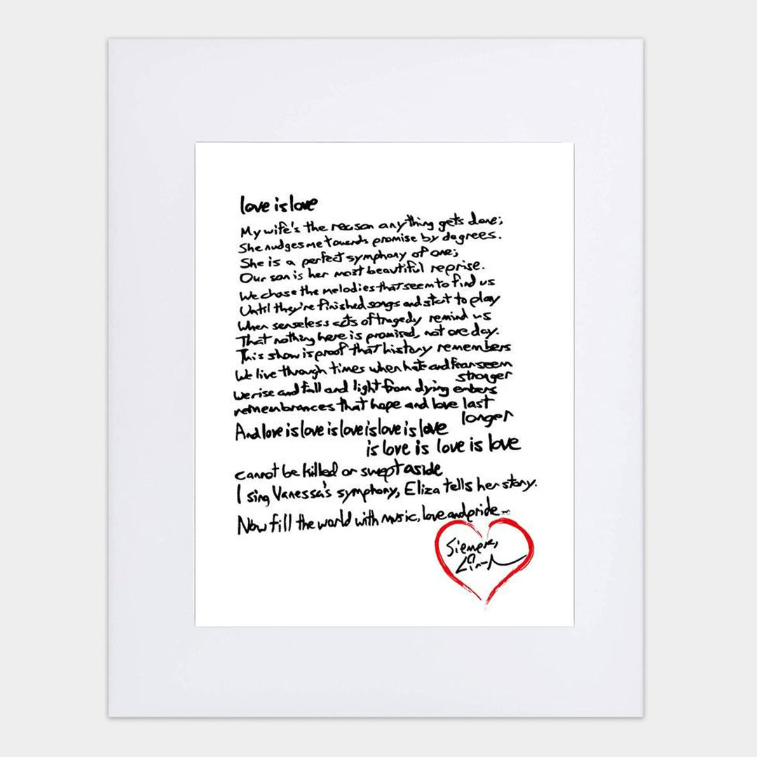 Love is Love Sonnet 8.5"x 11" Art Print
