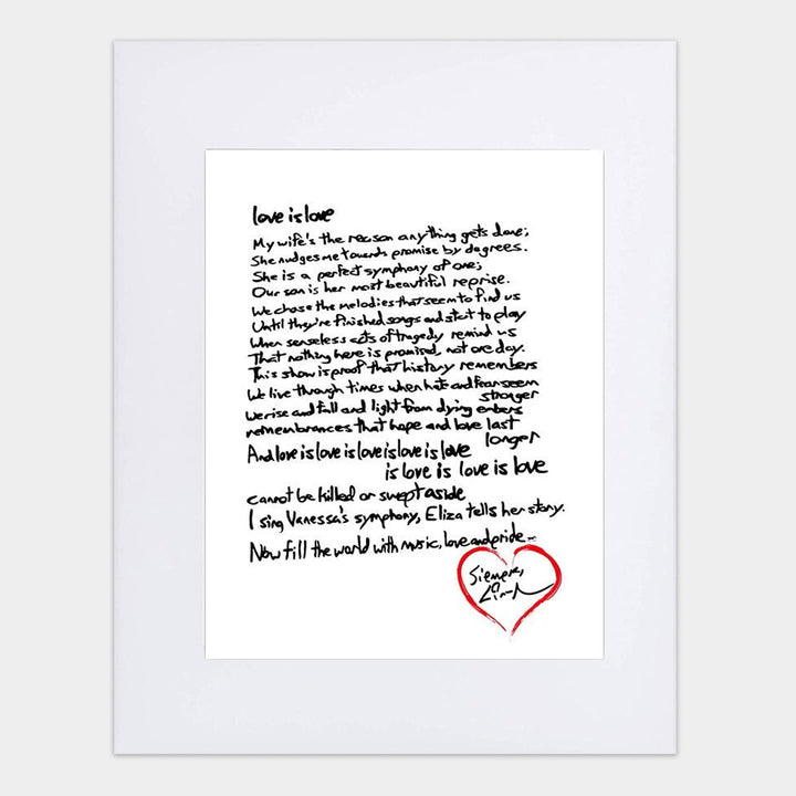 Love is Love Sonnet 8.5"x 11" Art Print