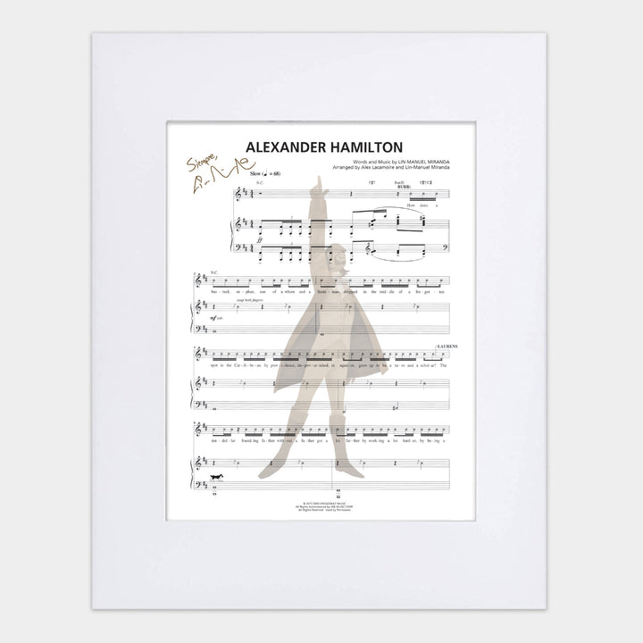 Hamilton "Alexander Hamilton" 8"x10" Music Sheet