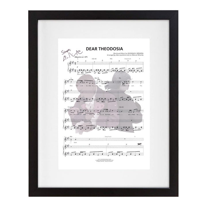 Hamilton "Dear Theodosia" 8"x10" Music Sheet