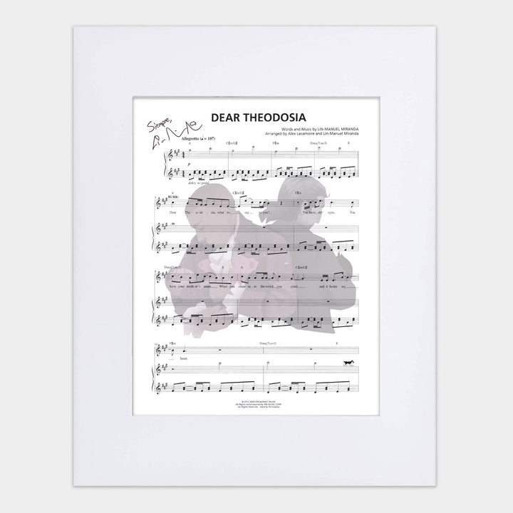 Hamilton "Dear Theodosia" 8"x10" Music Sheet