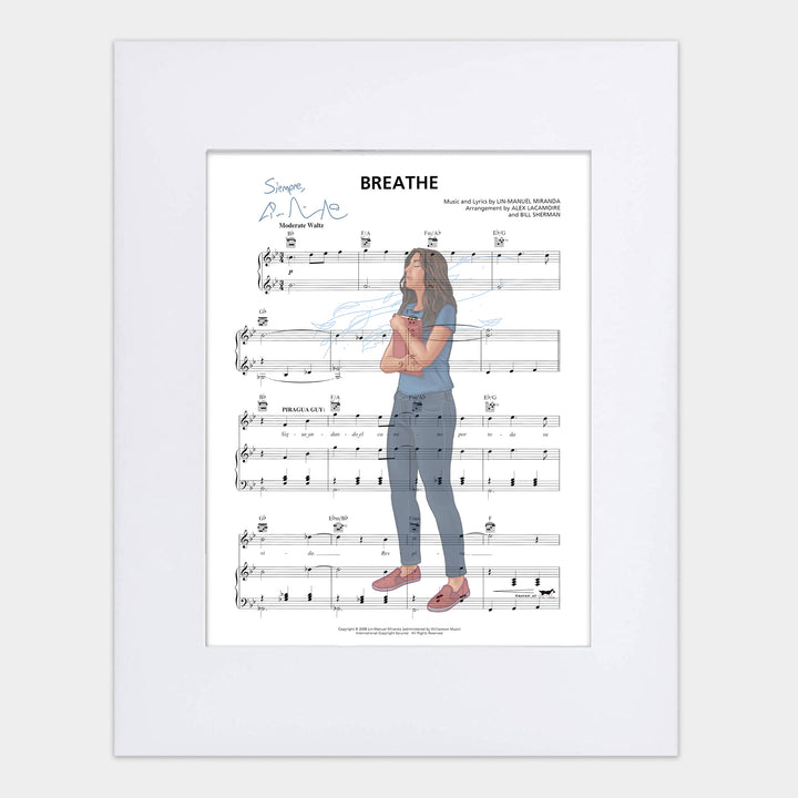In the Heights "Just Breathe" 8"x10" Music Sheet