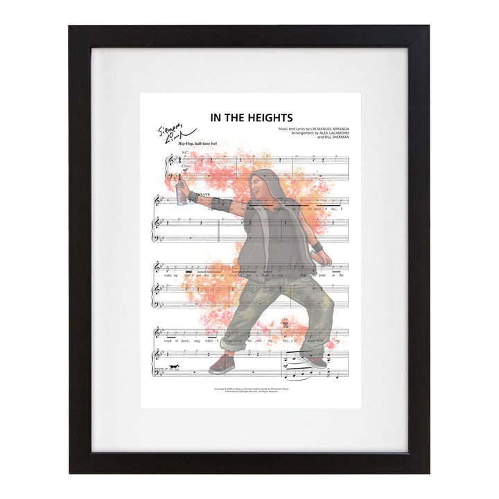 In the Heights "In the Heights" 8"x10" Music Sheet