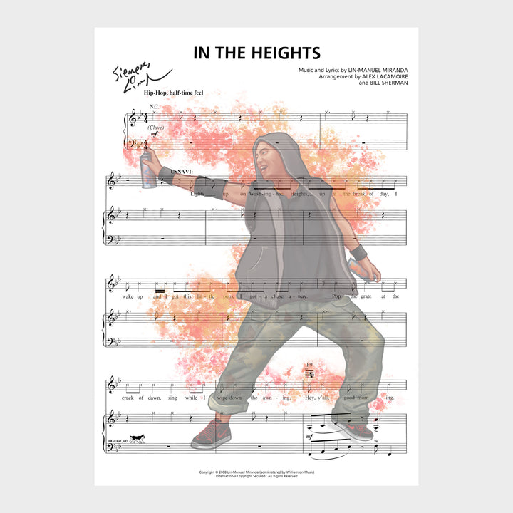 In the Heights "In the Heights" 8"x10" Music Sheet