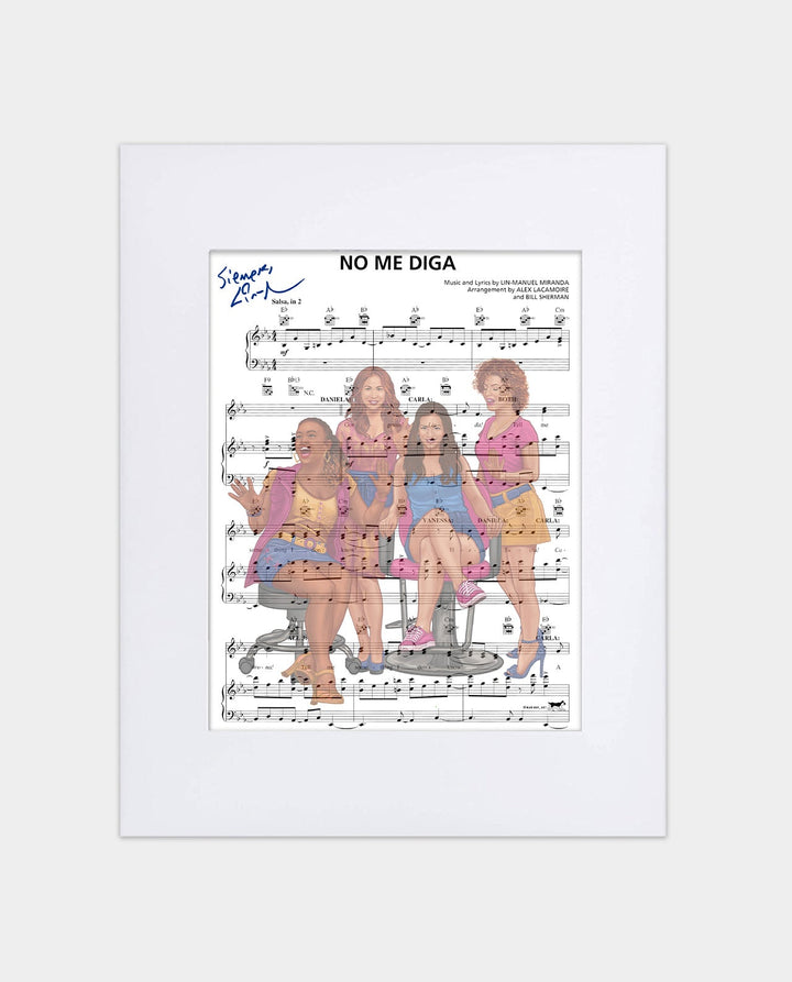 In the Heights "No Me Diga" 8"x10" Music Sheet