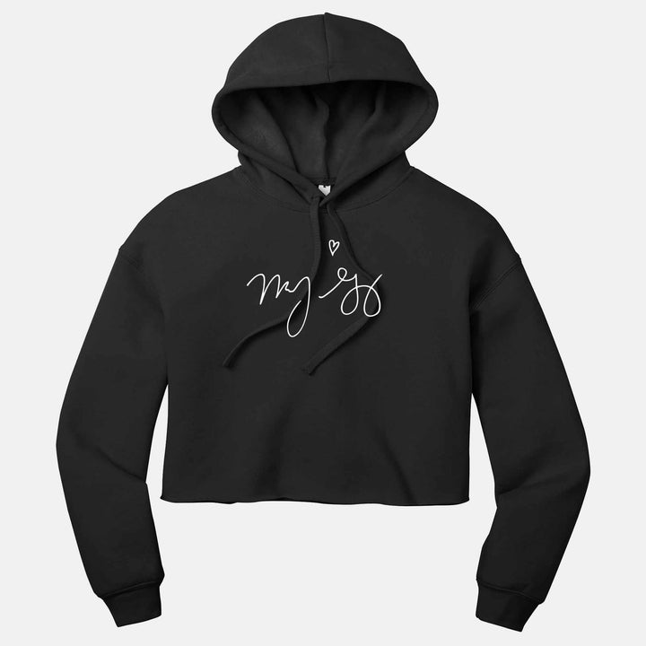 Mandy Gonzalez Signature Ladies Cropped Pullover Hoodie