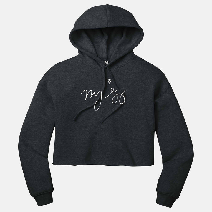 Mandy Gonzalez Signature Ladies Cropped Pullover Hoodie