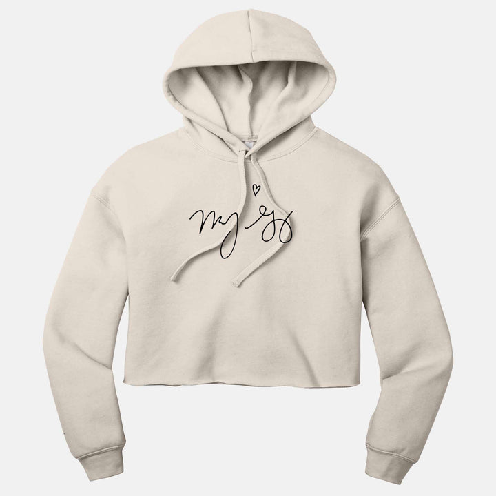 Mandy Gonzalez Signature Ladies Cropped Pullover Hoodie