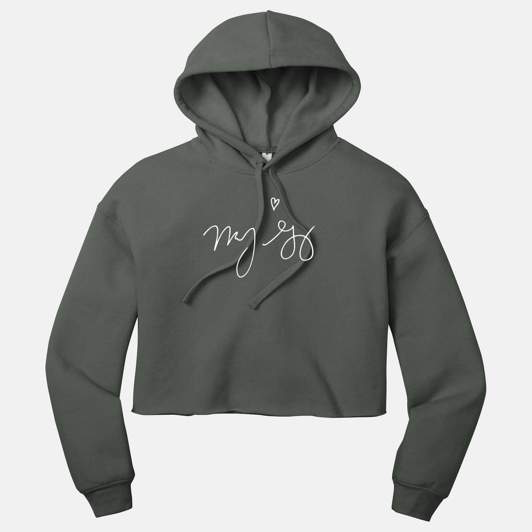 Mandy Gonzalez Signature Ladies Cropped Pullover Hoodie