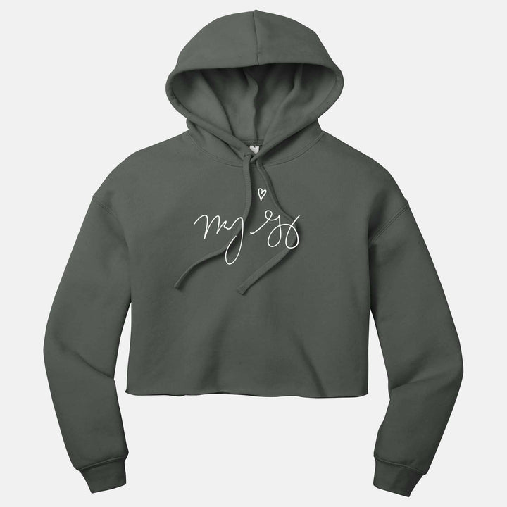 Mandy Gonzalez Signature Ladies Cropped Pullover Hoodie