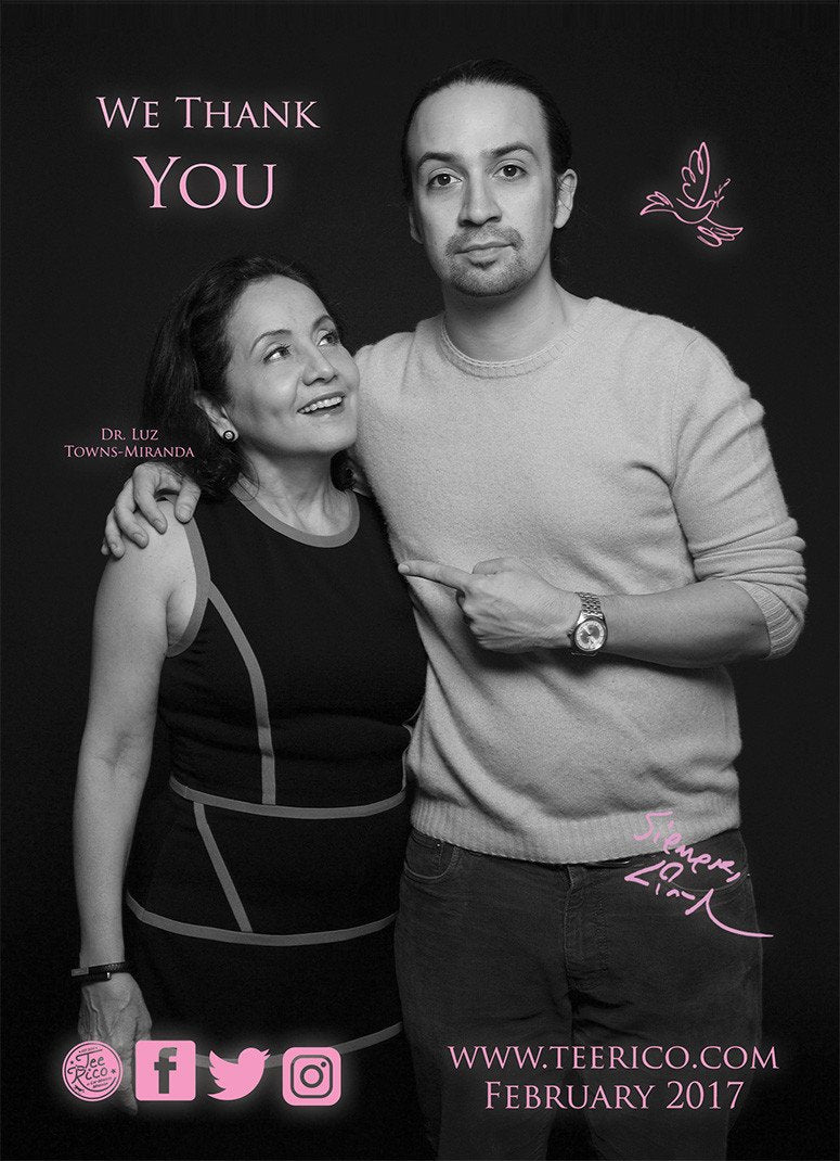 Lin-Manuel February '17 5X7 Thank You Card - Dr. Towns-Miranda & Son!