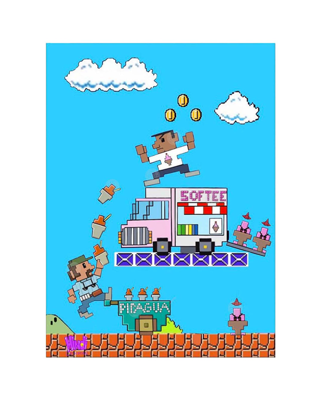 Mintendo In the Heights Battle 8"x 10" Art Print