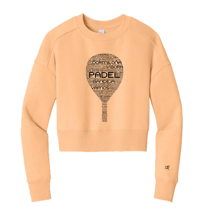 Padel Wordfill Ladies Cropped Sweatshirt