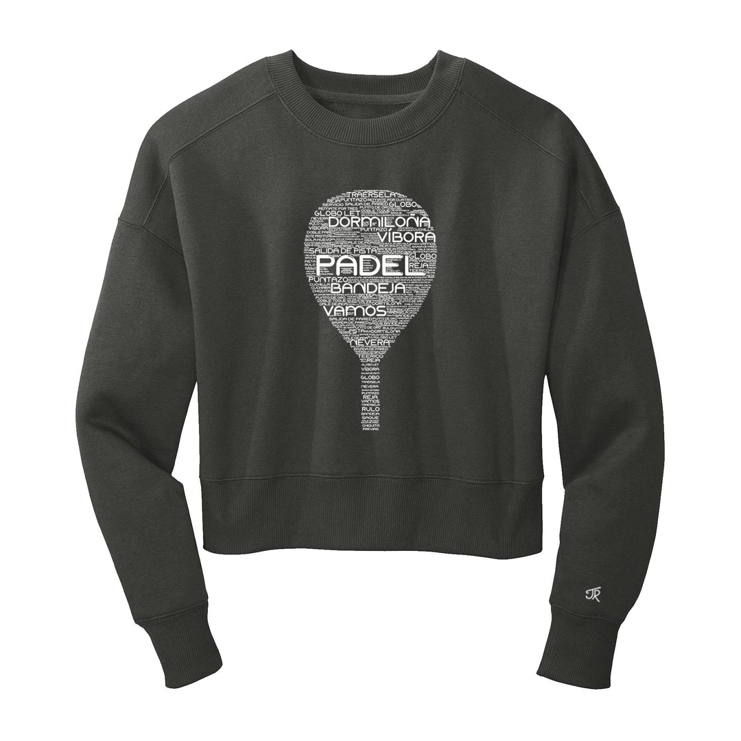 Padel Wordfill Ladies Cropped Sweatshirt