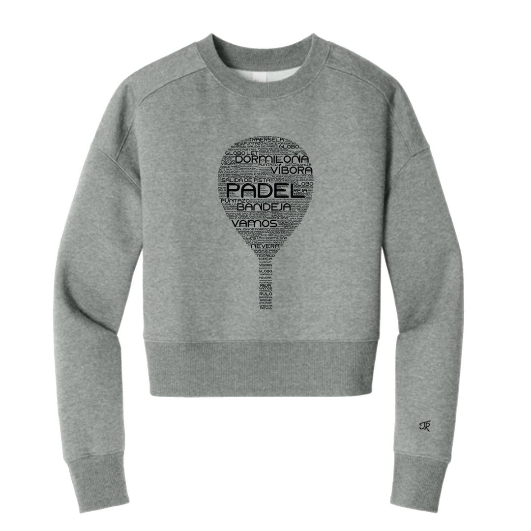 Padel Wordfill Ladies Cropped Sweatshirt