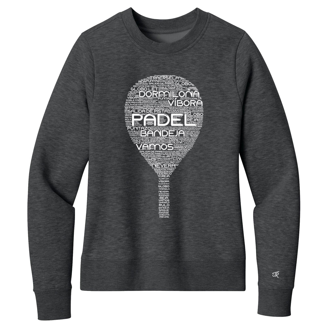 Padel Wordfill Ladies Crewneck Sweatshirts