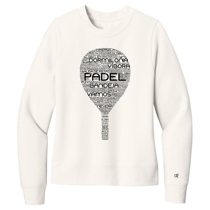 Padel Wordfill Ladies Crewneck Sweatshirts