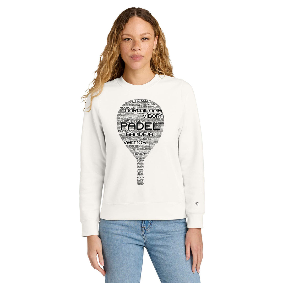 Padel Wordfill Ladies Crewneck Sweatshirts