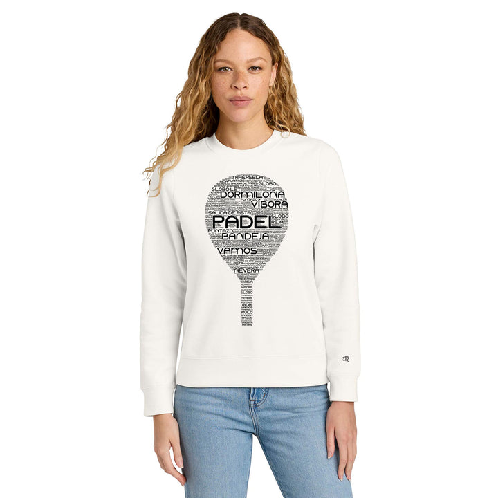 Padel Wordfill Ladies Crewneck Sweatshirts