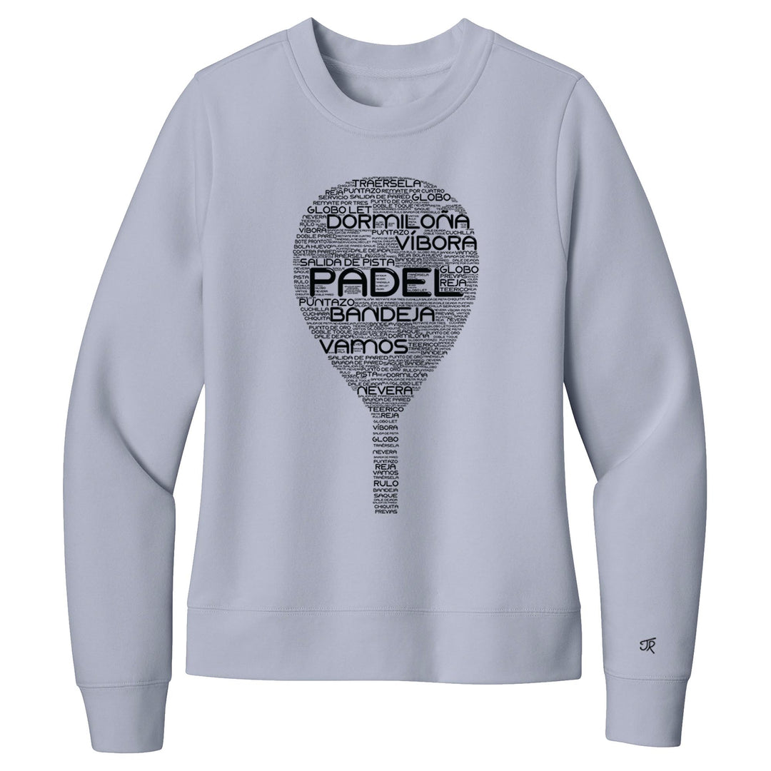 Padel Wordfill Ladies Crewneck Sweatshirts