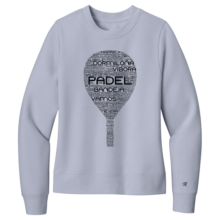 Padel Wordfill Ladies Crewneck Sweatshirts