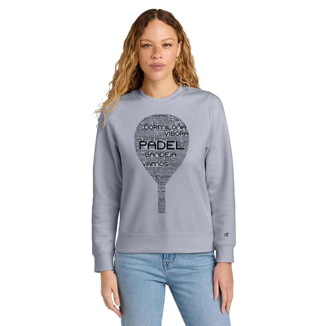 Padel Wordfill Ladies Crewneck Sweatshirts