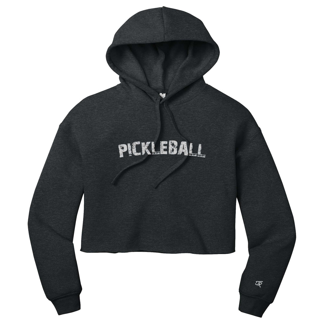 Pickleball Arc Ladies Cropped Pullover Hoodie