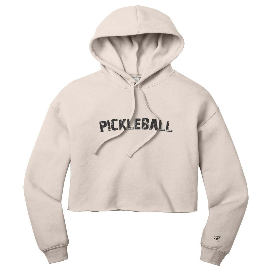 Pickleball Arc Ladies Cropped Pullover Hoodie