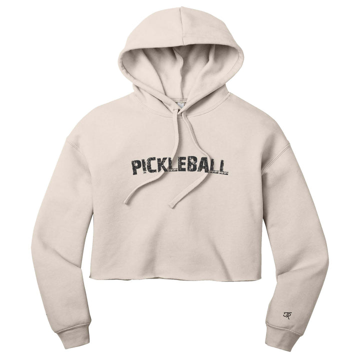 Pickleball Arc Ladies Cropped Pullover Hoodie