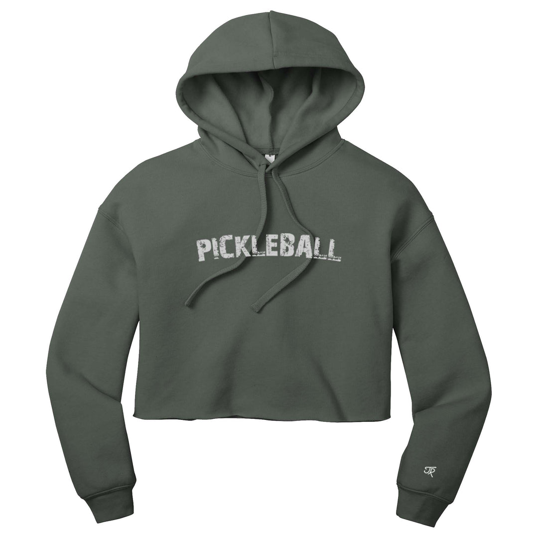 Pickleball Arc Ladies Cropped Pullover Hoodie