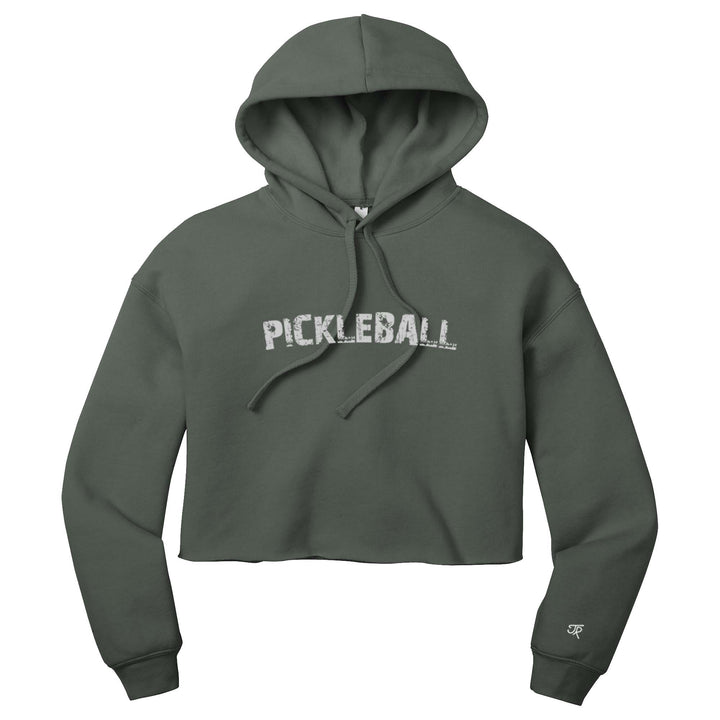 Pickleball Arc Ladies Cropped Pullover Hoodie