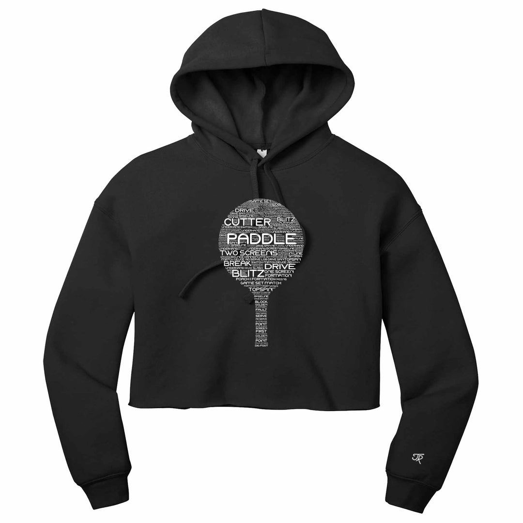 Platform Wordfill Ladies Cropped Pullover Hoodie