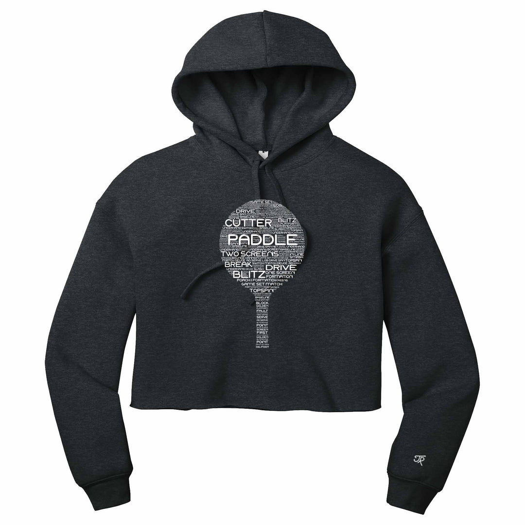 Platform Wordfill Ladies Cropped Pullover Hoodie