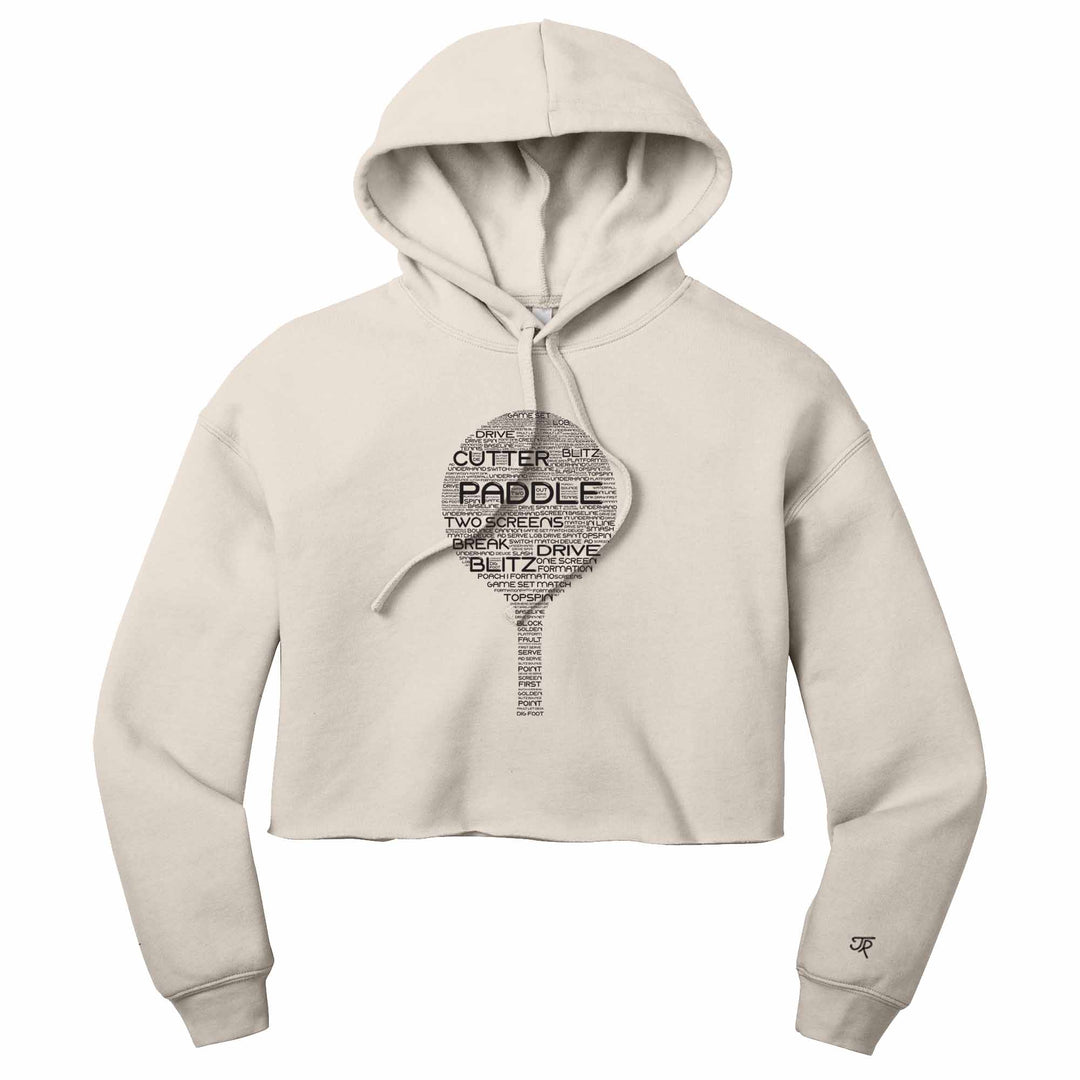 Platform Wordfill Ladies Cropped Pullover Hoodie