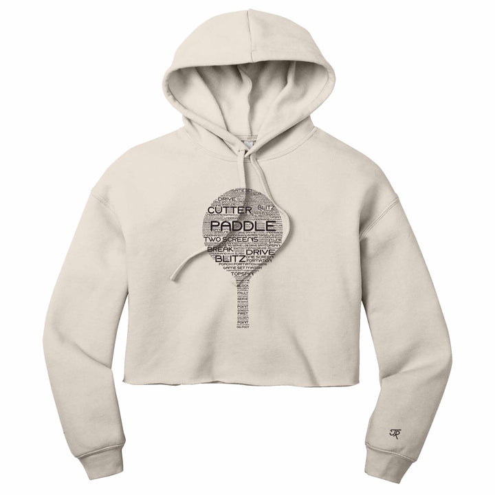 Platform Wordfill Ladies Cropped Pullover Hoodie