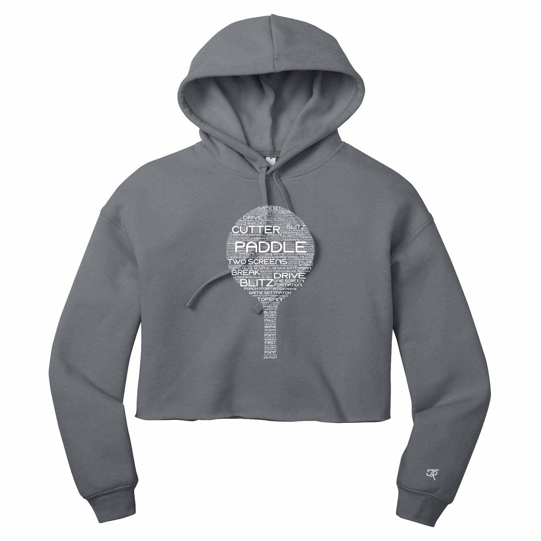 Platform Wordfill Ladies Cropped Pullover Hoodie