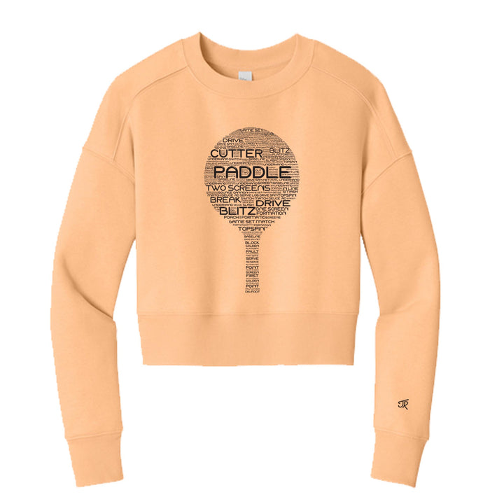 Platform Wordfill Ladies Cropped Sweatshirt