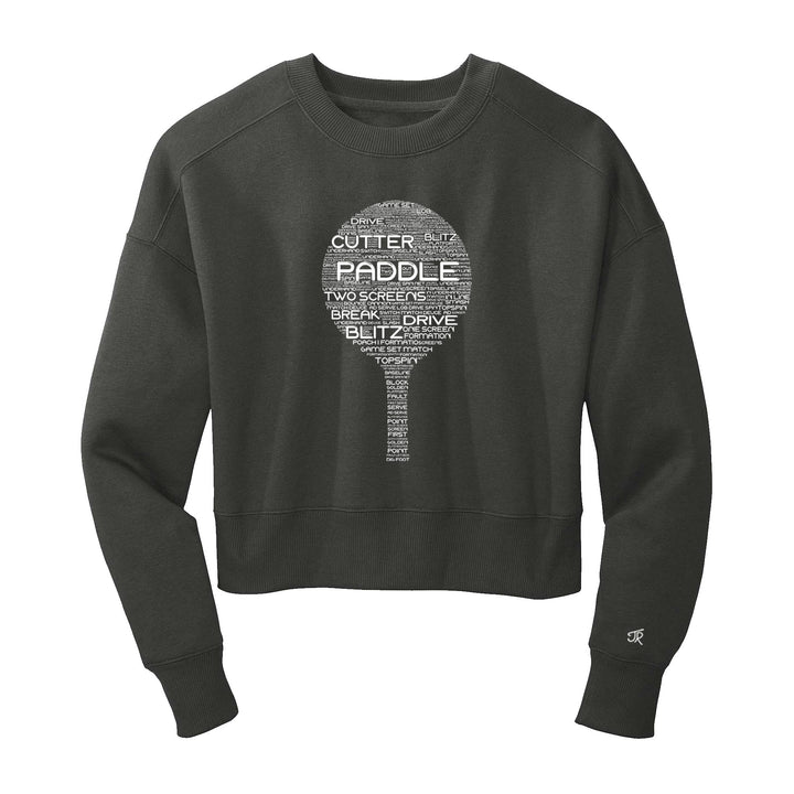 Platform Wordfill Ladies Cropped Sweatshirt