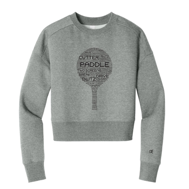 Platform Wordfill Ladies Cropped Sweatshirt