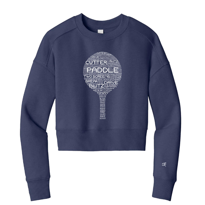 Platform Wordfill Ladies Cropped Sweatshirt