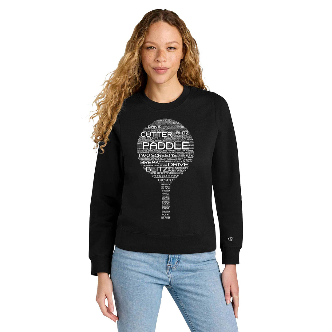 Platform Wordfill Ladies Crewneck Sweatshirts