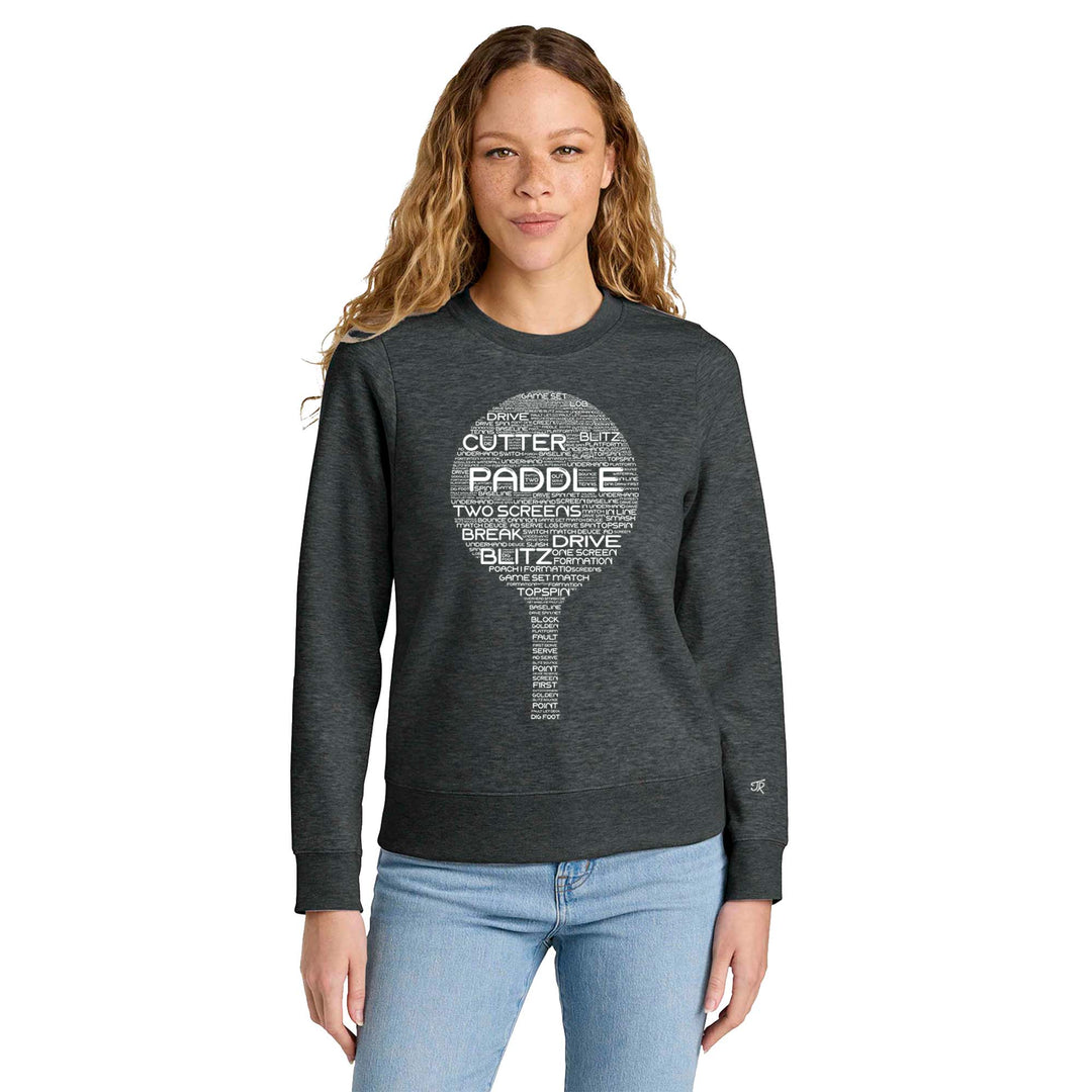 Platform Wordfill Ladies Crewneck Sweatshirts