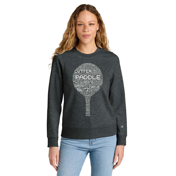 Platform Wordfill Ladies Crewneck Sweatshirts