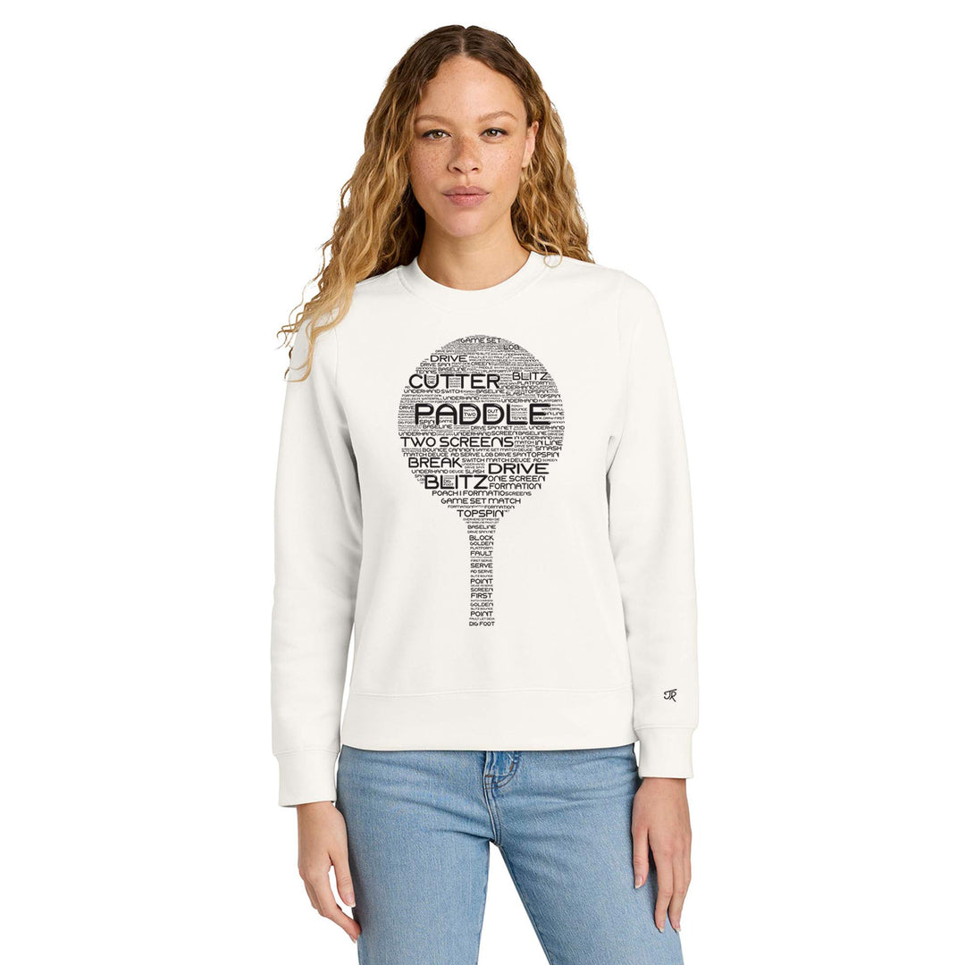 Platform Wordfill Ladies Crewneck Sweatshirts
