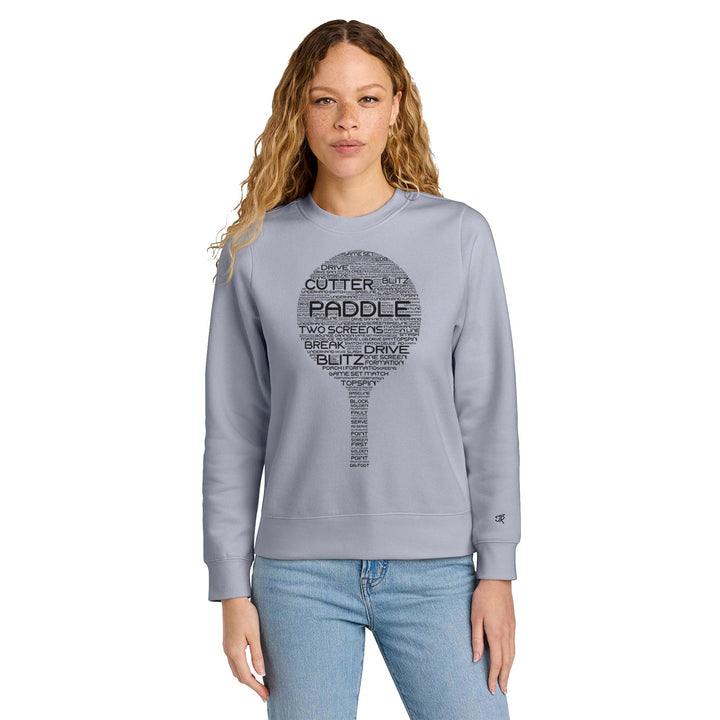Platform Wordfill Ladies Crewneck Sweatshirts