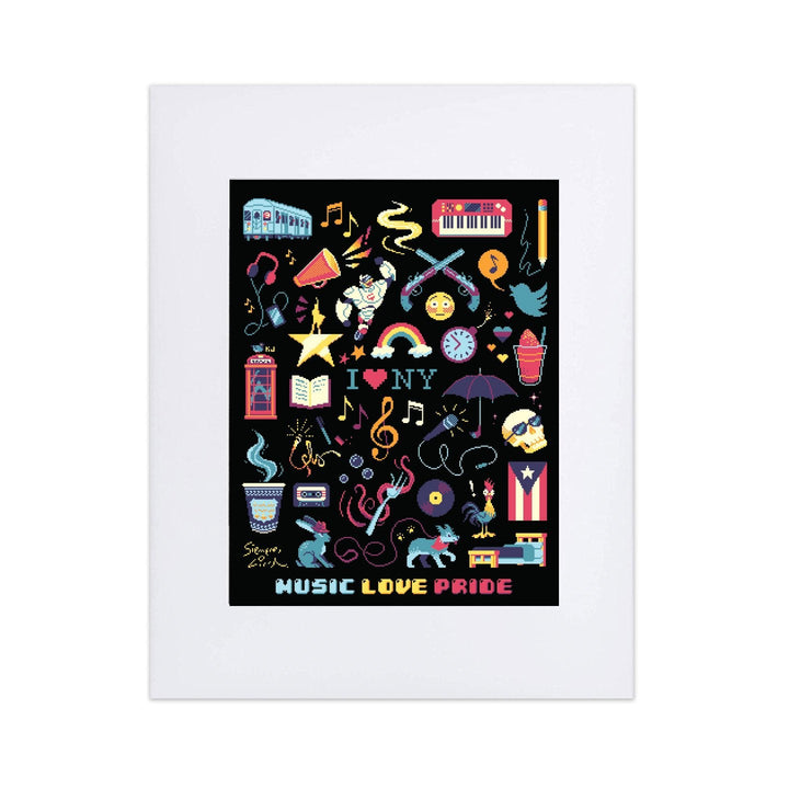 Lin-Manuel 8-Bit Obsessions 2.0 8"x10" Print